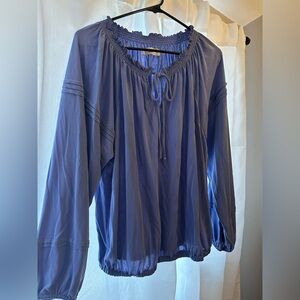 Women's Lucky Brand Blue Long Sleeve Top